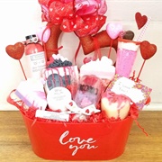 Make Someone a Love Themed Gift Basket