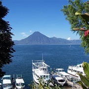 Boating on Lago Atitlan, Guatemala