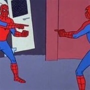 Spider-Man Pointing at Spider-Man