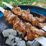 Lamb Kebab With Green Sauce