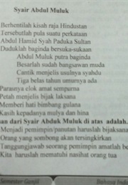 Syair Abdul Muluk (Saleha)
