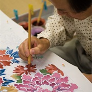 Try Silk Painting at Kaga Yuzen Center, Kanazawa