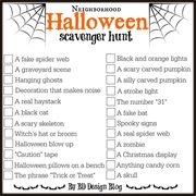 Halloween Scavenger Hunt