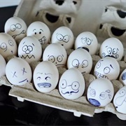 Draw Funny Faces on All the Eggs in the Fridge