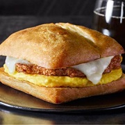 Spicy Chorizo, Monterey Jack and Egg Breakfast Sandwich