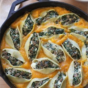 Sausage and Chard Stuffed Shells