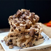 Peanut Butter Cup Waffles