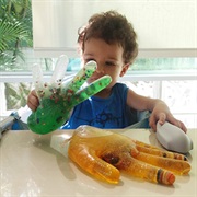 Glitter-Filled Rubber Gloves