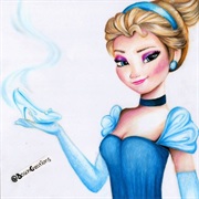 Elsa as Cinderella