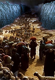 Moses Parting the Red Sea in the Ten Commandments (1956)
