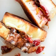 Raspberry Chocolate Almond Grilled Cheese