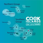 Cook Islands (Aitutaki, Penrhyn, Rarotonga)
