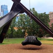 Gone on the Giant Tire Swing