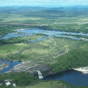 Taking a Bath in the Laguna of Canaima, Venezuela
