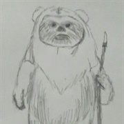 Ewok Sketch Angelina Jensen