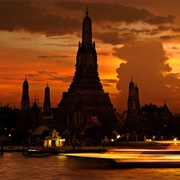 Wat Arun and Chao Phraya, Bangkok, Thailand