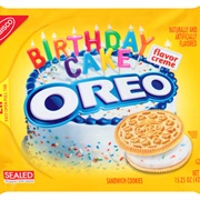 Golden Birthday Cake Oreos