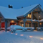Winter Getaway in a Log Cabin