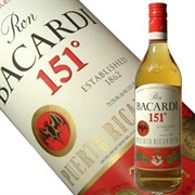 Bacardi 151 – 75.5%