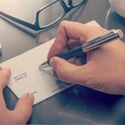 A Check That Needs to Be Deposited or Cashed