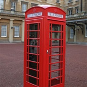 Stand in a Red Phonebox, England
