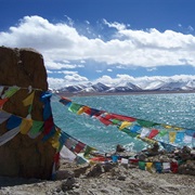 Mountain Lake Nam Tso, Tibet