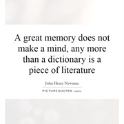 Quoted a Piece of Literature From Memory