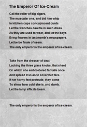 The Emperor of Ice Cream (Wallace Stevens)