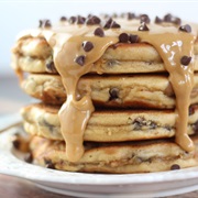 Peanut Butter Chocolate Chip Pancakes