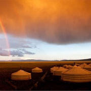 Staying in a Yurt in Gobi Desert, Mongolia