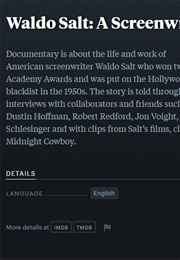 Waldo Salt: A Screenwriter&#39;s Journey (1990) (1990)