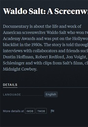 Waldo Salt: A Screenwriter's Journey (1990) (1990)