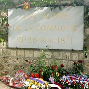 Plaque to the Dead of the Paris Commune, Père Lachaise Cemetery
