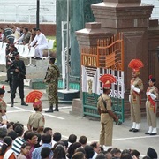 Watching the Pakistani-Indian Border Ceremony in Wagah