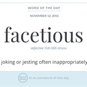 Facetious