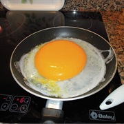 Fried Ostrich Egg