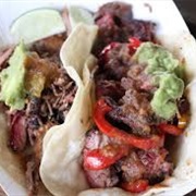 Smoked Brisket Tacos at Valentina's Tex Mex BBQ - Austin, Texas