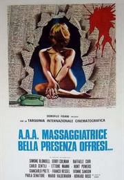 A.A.A. Masseuse, Good-Looking, Offers Her Services