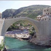 Old Bridge Area of the Old City of Mostar