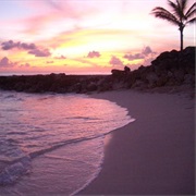 Drink on the Beach at Sunset