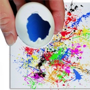 Decorate a Canvas With Paint Filled Eggs