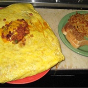 Mr. and Mrs. J's Family Restaurant: Dozen Egg Omelet, Hashbrowns, Toast