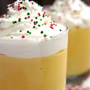 Eggnog Pudding With Whipped Cream