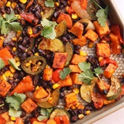 Mexican Sheet Pan Veg Dinner