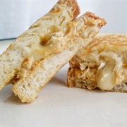 White Chocolate Pretzel Peanut Butter Grilled Cheese