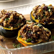 Sausage Stuffed Acorn Squash