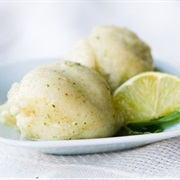 Lime and Basil Sorbet