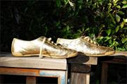 Gold Canvas Shoes