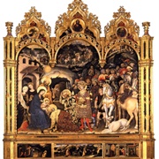 Gentile Da Fabriano: Adoration of the Magi Altarpiece (1423) Uffizi Gallery, Florence