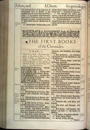 The First Book of the Chronicles (Bible)